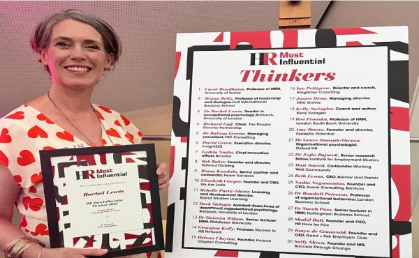 Dr Rachel Lewis ranked 3rd in HR Most Influential Thinker 2023 Award!